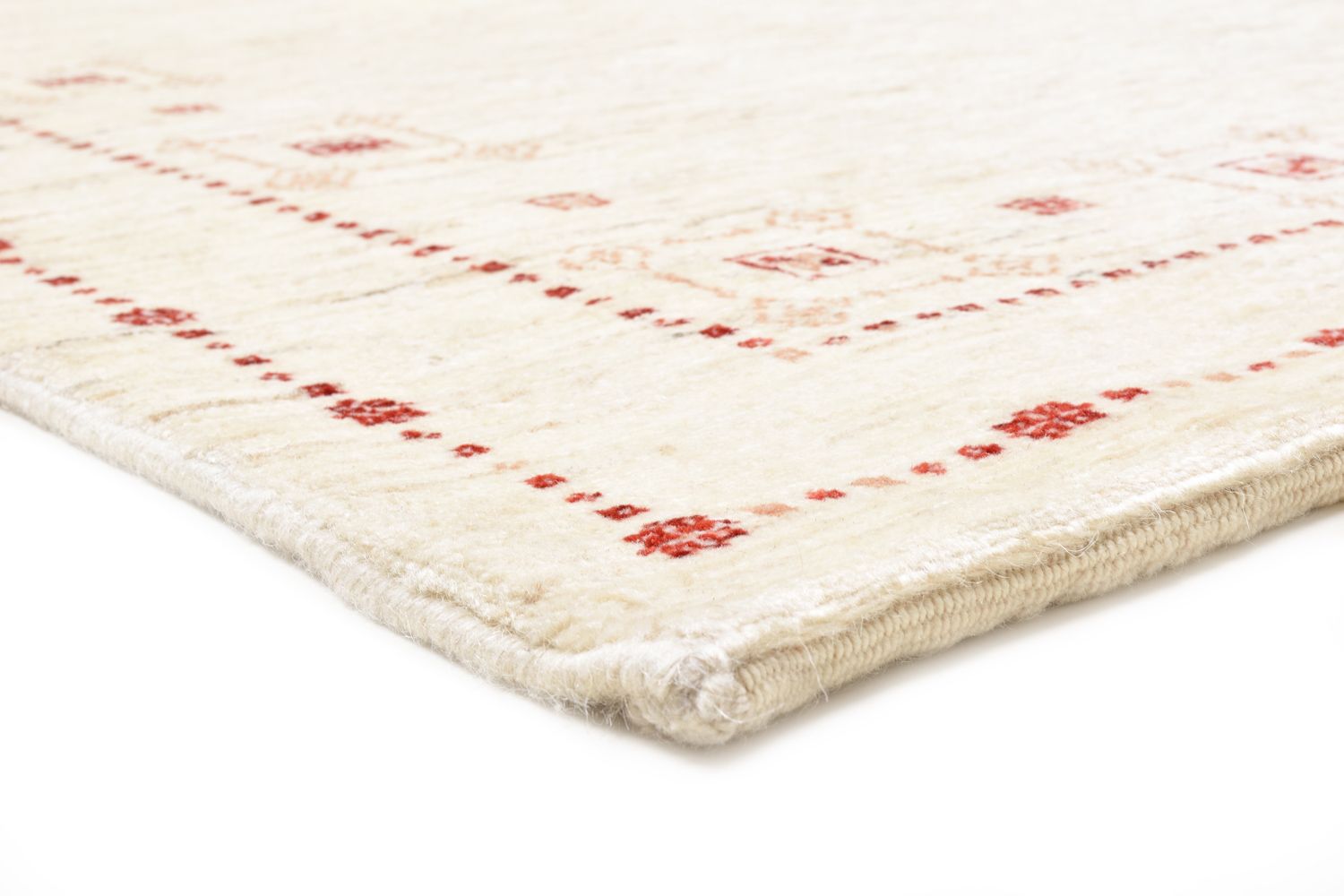 Tapis de couloir Tapis Gabbeh - Loribaft Persan - 202 x 82 cm - naturel