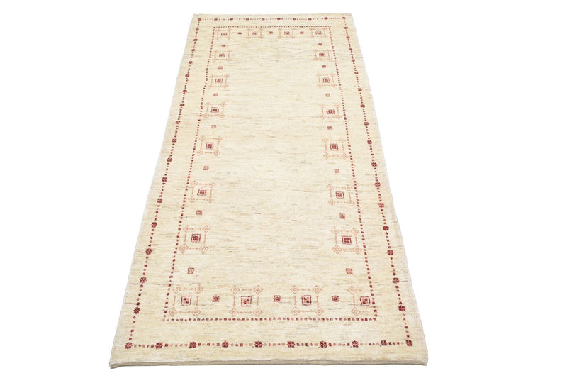 Tapis de couloir Tapis Gabbeh - Loribaft Persan - 202 x 82 cm - naturel