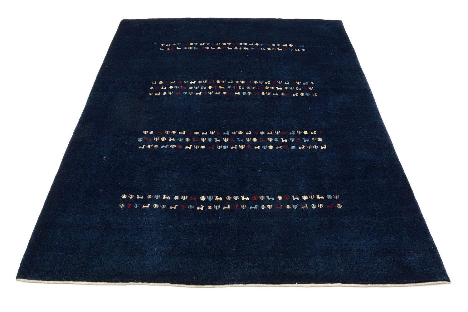Gabbeh Teppich - Loribaft Perser 209 x 154 cm - blau