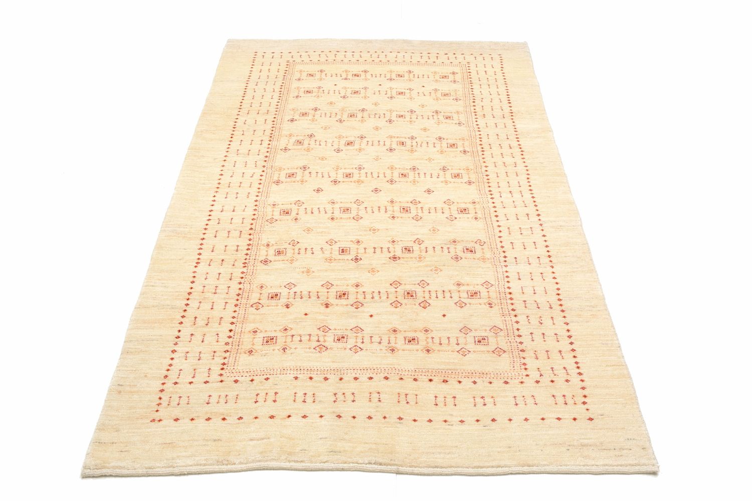 Tapis Gabbeh - Loribaft Persan - 201 x 119 cm - beige