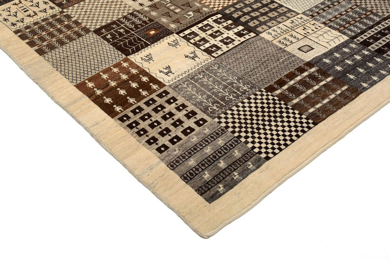 Tapis Gabbeh - Loribaft Persan - 247 x 187 cm - marron