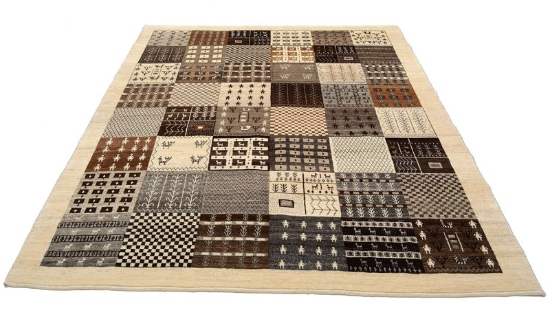 Tapis Gabbeh - Loribaft Persan - 247 x 187 cm - marron