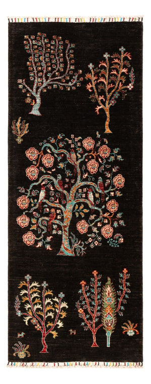 Tapis de couloir Tapis Ziegler - Ariana - 200 x 79 cm - noir