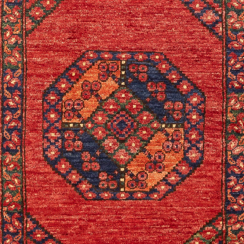 Tapis de couloir Tapis afghan - 206 x 84 cm - rouge