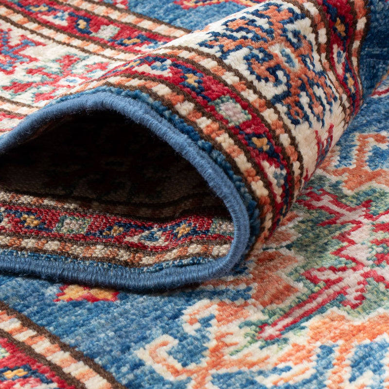 Tapis de couloir Tapis Ziegler - Kazak - 189 x 63 cm - bleu