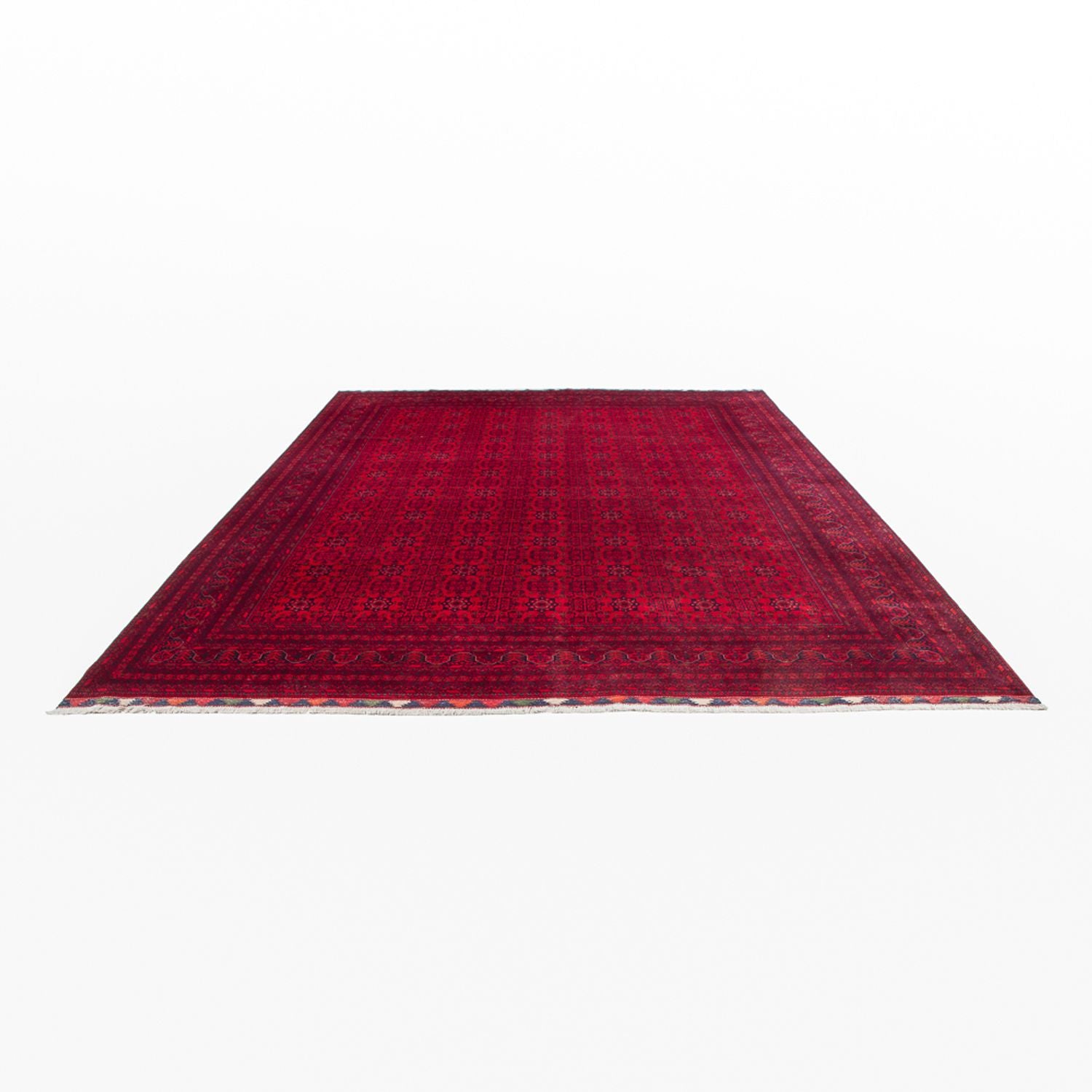 Tapis afghan - 401 x 303 cm - rouge