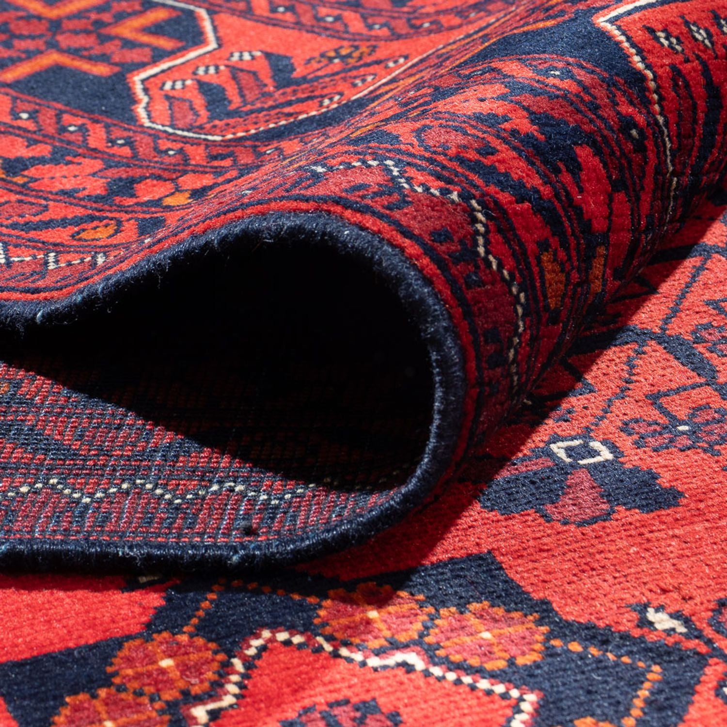 Tapis afghan - Kunduz - 394 x 299 cm - rouge