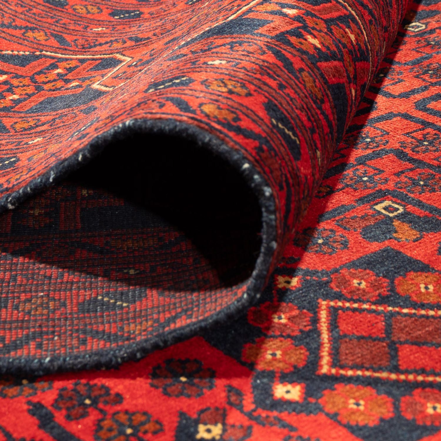 Tapis afghan - Kunduz - 376 x 294 cm - rouge