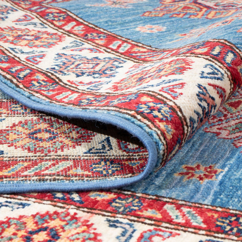 Tapis de couloir Tapis Ziegler - Kazak - 305 x 79 cm - bleu