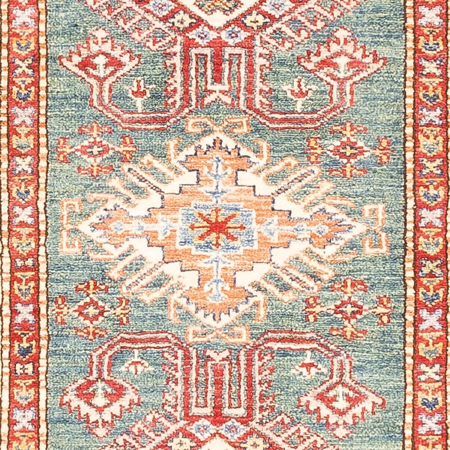 Tapis de couloir Tapis Ziegler - Kazak - 298 x 79 cm - vert