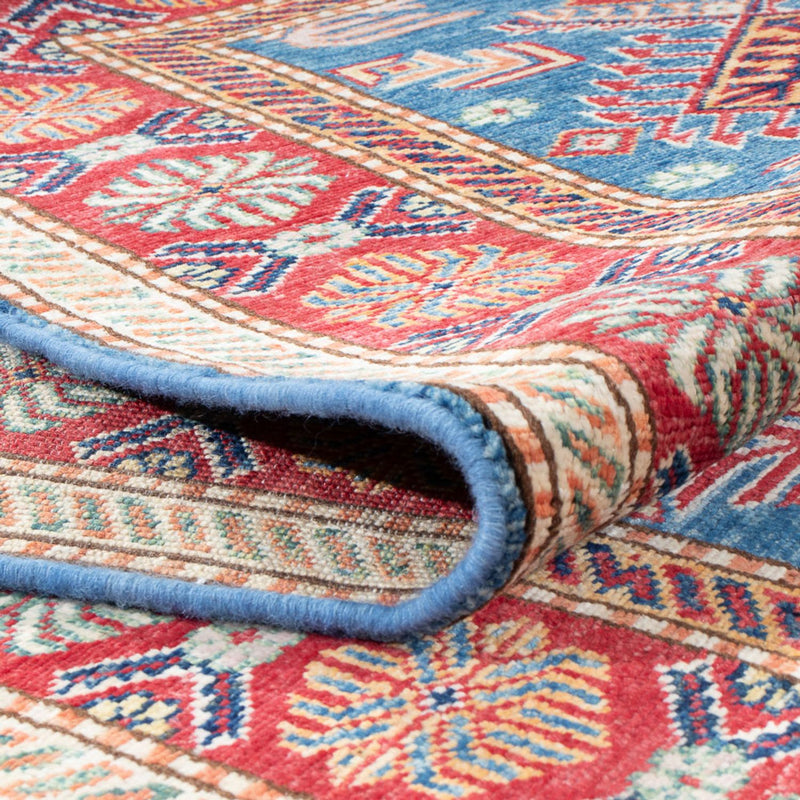 Tapis de couloir Tapis Ziegler - Kazak - 302 x 79 cm - bleu