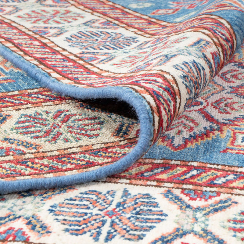 Tapis de couloir Tapis Ziegler - Kazak - 290 x 82 cm - bleu