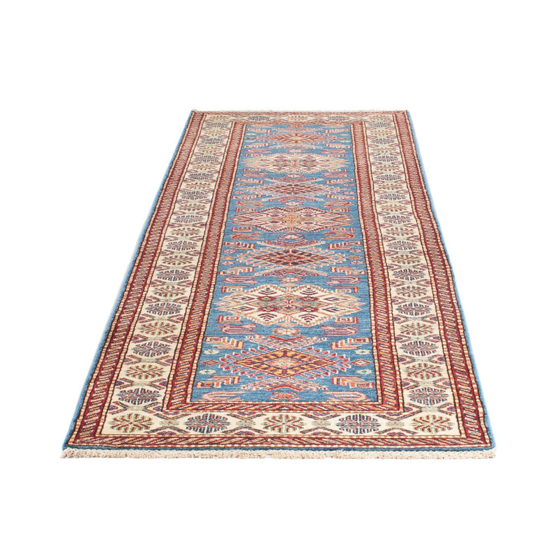 Tapis de couloir Tapis Ziegler - Kazak - 290 x 82 cm - bleu