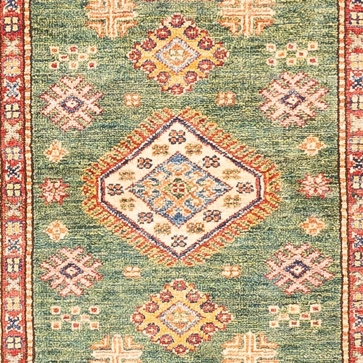 Tapis de couloir Tapis Ziegler - Kazak - 295 x 76 cm - vert