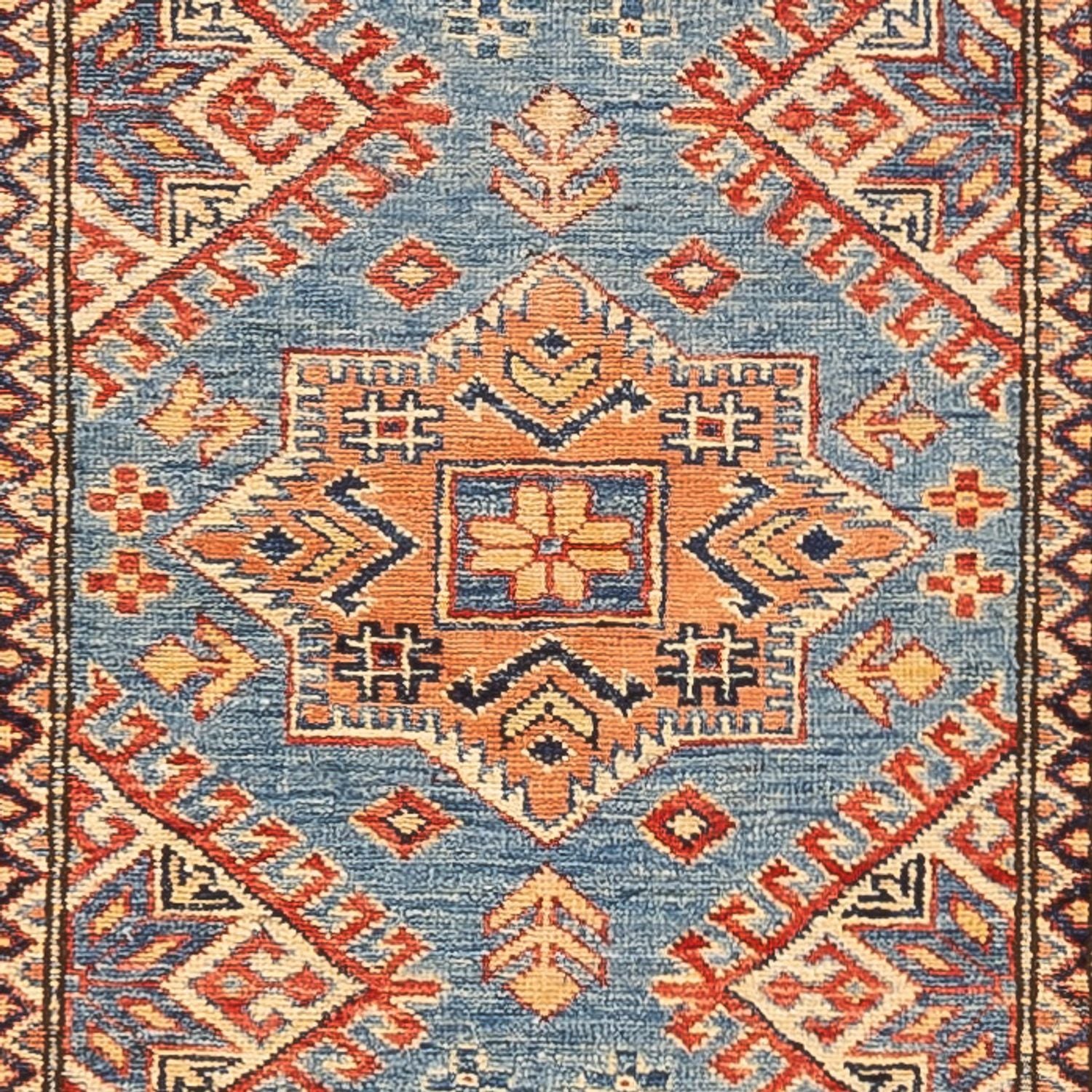 Tapis de couloir Tapis Ziegler - Kazak - 312 x 75 cm - turquoise