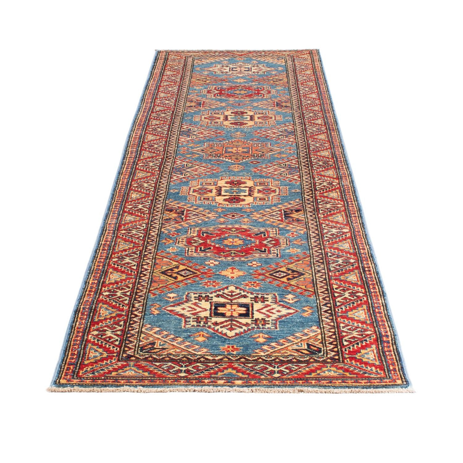 Tapis de couloir Tapis Ziegler - Kazak - 312 x 75 cm - turquoise