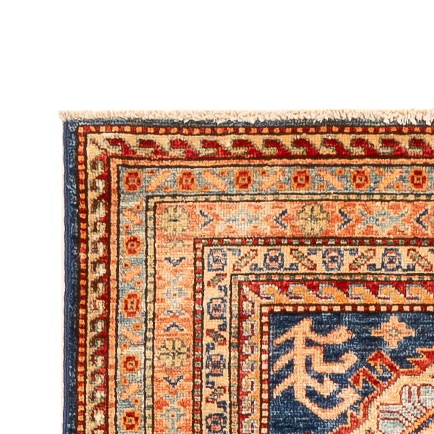 Tapis de couloir Tapis Ziegler - Kazak - 304 x 80 cm - bleu foncé