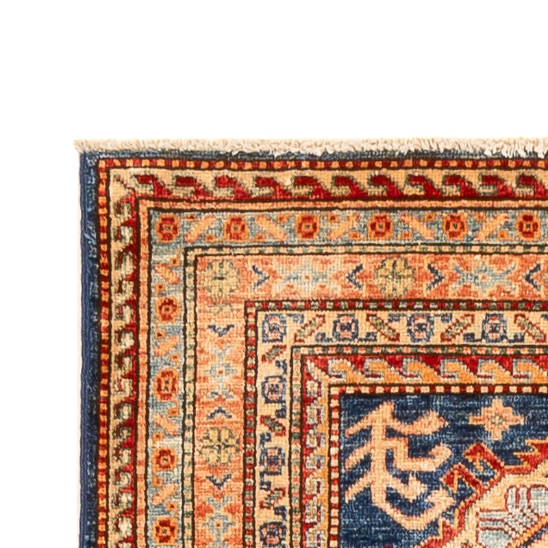 Tapis de couloir Tapis Ziegler - Kazak - 304 x 80 cm - bleu foncé
