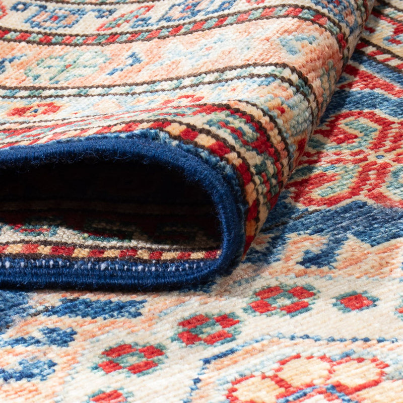 Tapis de couloir Tapis Ziegler - Kazak - 304 x 80 cm - bleu foncé