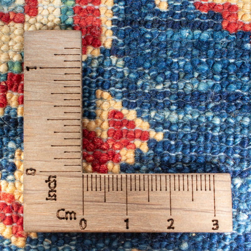 Tapis de couloir Tapis Ziegler - Kazak - 304 x 80 cm - bleu foncé