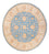 Tapis Ziegler ronde  - 150 x 150 cm - bleu