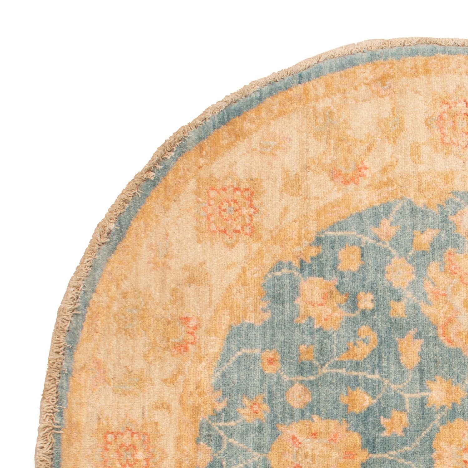 Tapis Ziegler ronde  - 97 x 99 cm - bleu clair