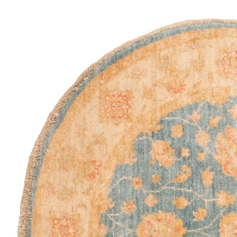 Tapis Ziegler ronde  - 97 x 99 cm - bleu clair