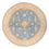 Tapis Ziegler ronde  - 200 x 200 cm - bleu
