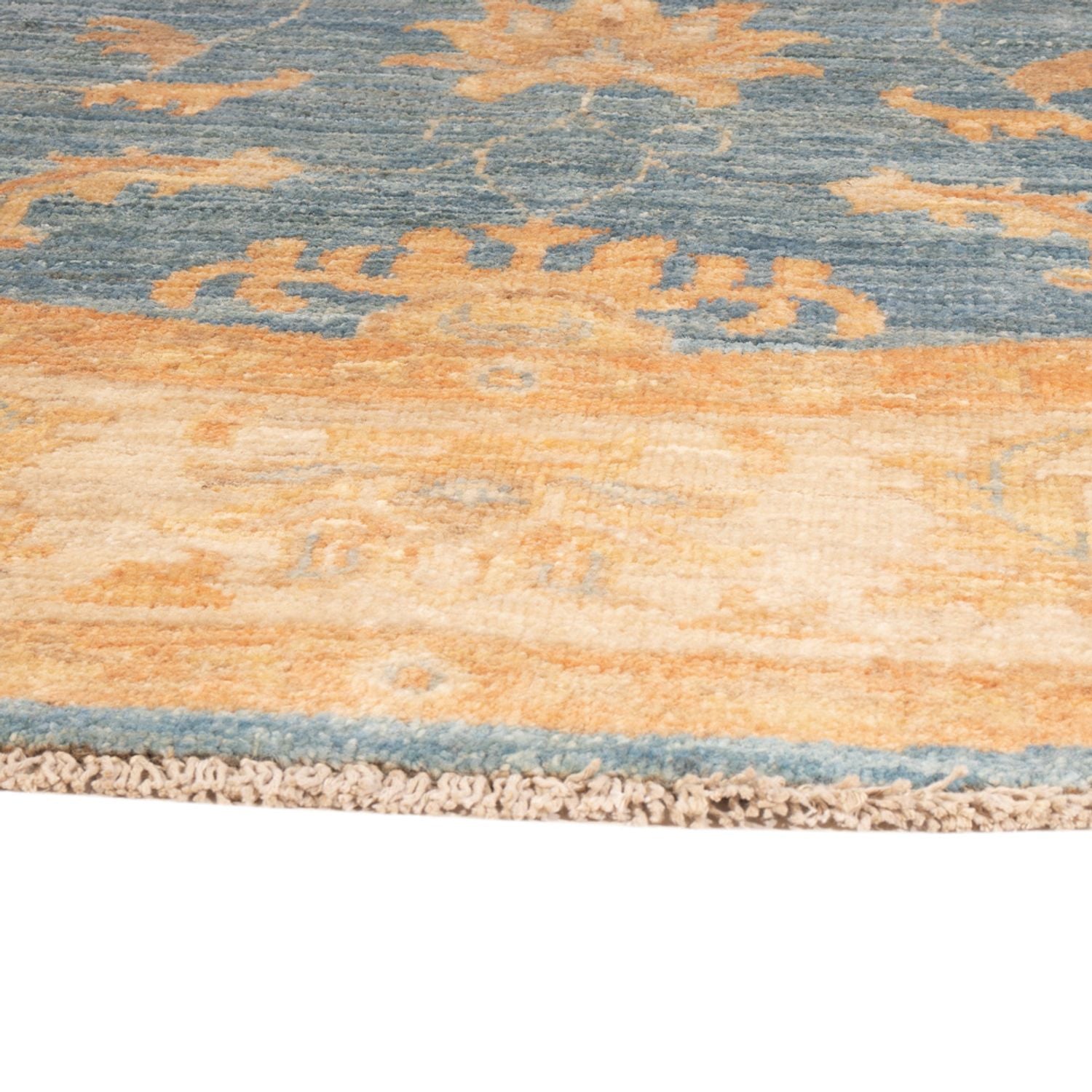 Tapis Ziegler ronde  - 200 x 200 cm - bleu