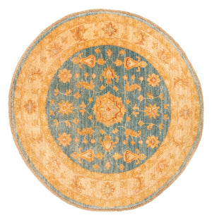 Tapis Ziegler ronde  - 96 x 99 cm - bleu