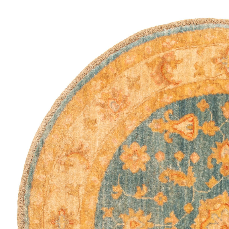 Tapis Ziegler ronde  - 96 x 99 cm - bleu