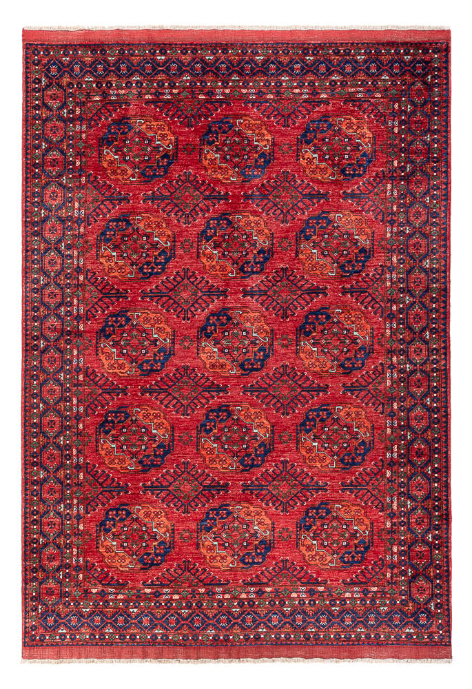 Tapis afghan - Kunduz - 296 x 207 cm - rouge clair