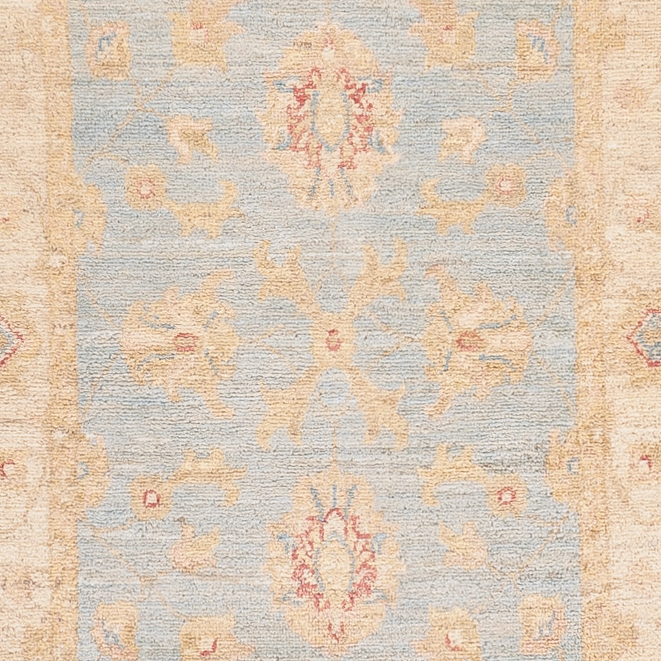 Tapis de couloir Tapis Ziegler - 298 x 80 cm - bleu clair