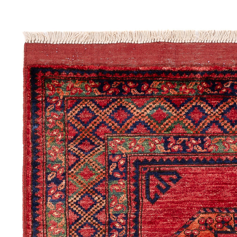 Tapis afghan - 151 x 101 cm - rouge
