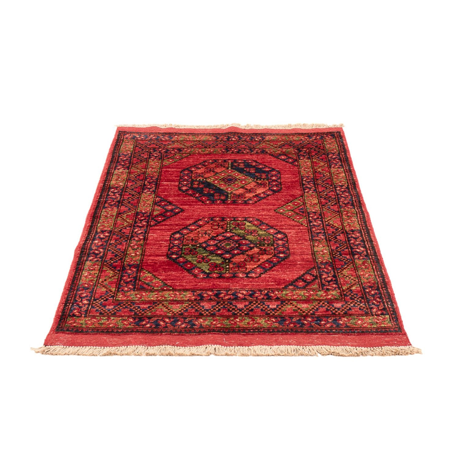Tapis afghan - 121 x 81 cm - rouge