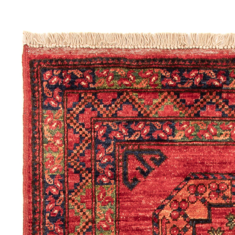Tapis afghan - 126 x 82 cm - rouge