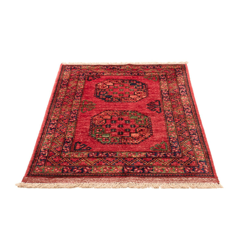 Tapis afghan - 126 x 82 cm - rouge