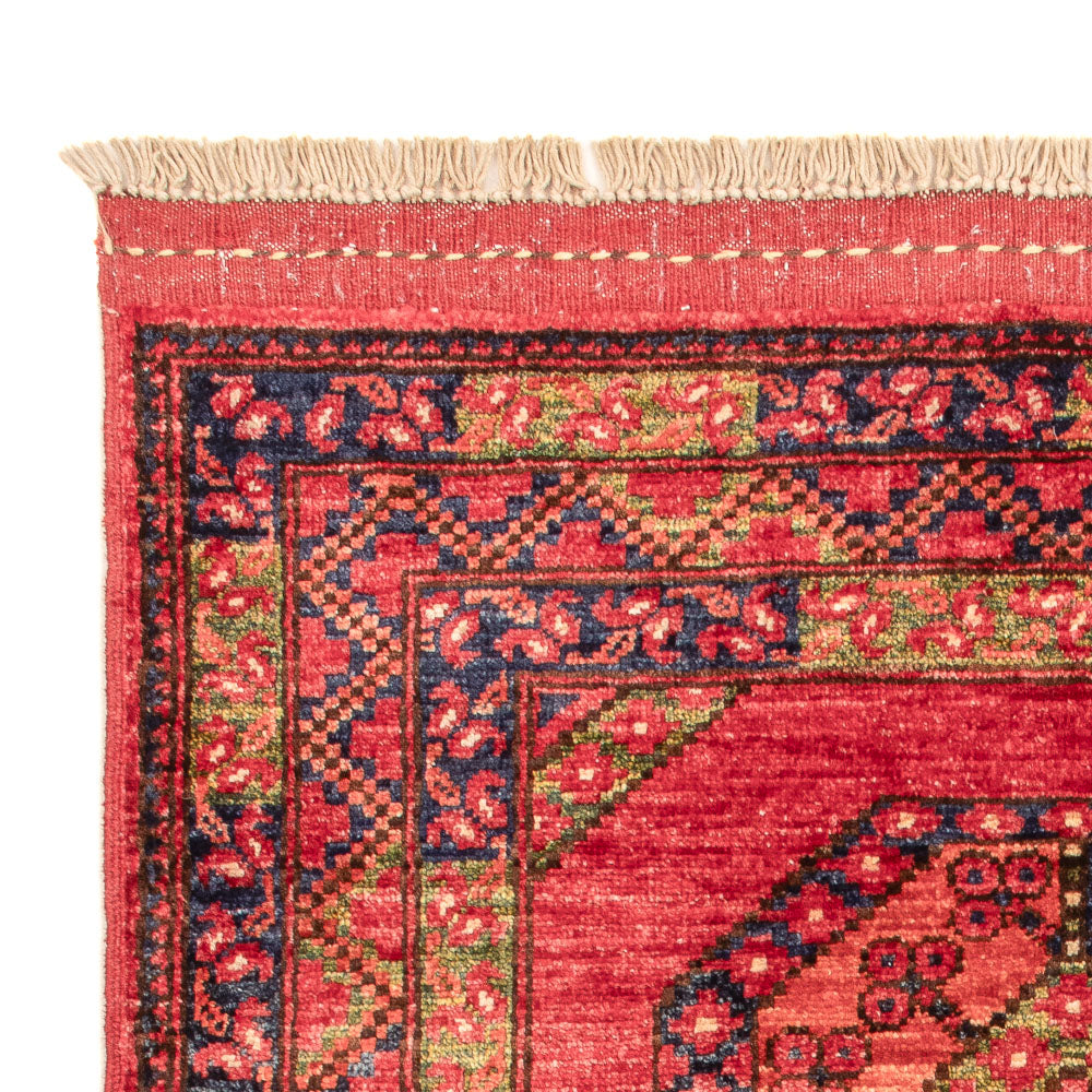 Tapis afghan - 115 x 84 cm - rouge