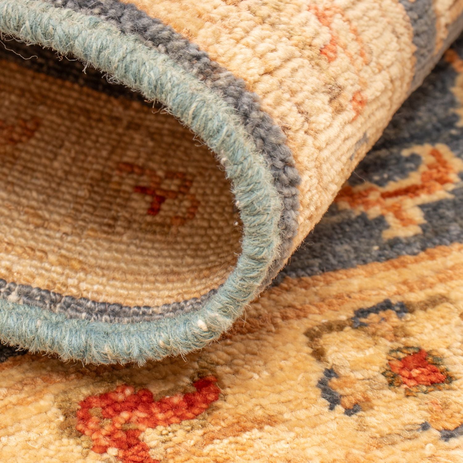 Tapis Ziegler - 70 x 54 cm - bleu pétrole