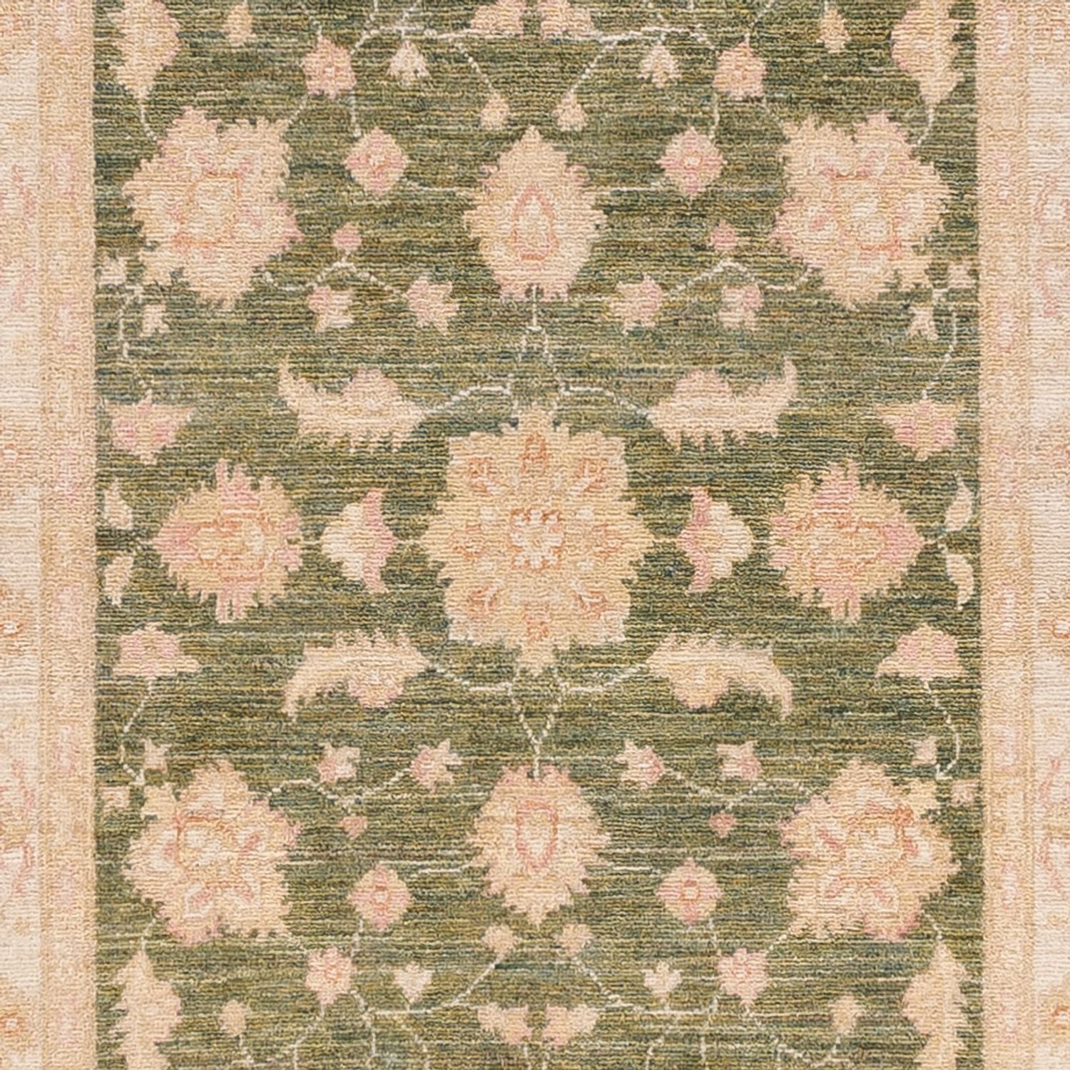 Tapis de couloir Tapis Ziegler - 365 x 102 cm - vert olive