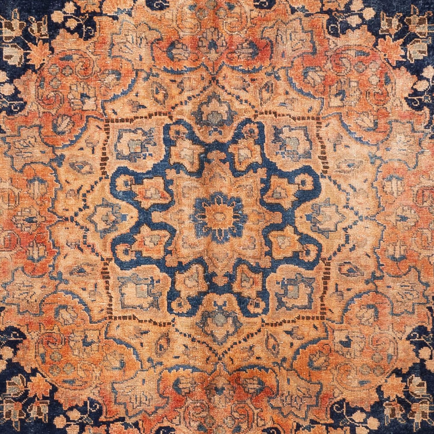 Tapis vintage - 387 x 286 cm - bleu foncé