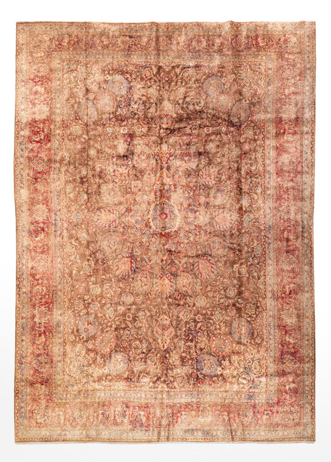 Tapis vintage - 412 x 300 cm - beige foncé