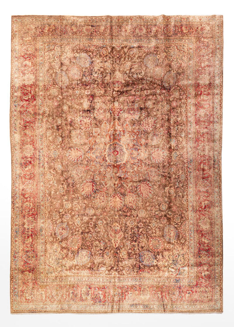 Tapis vintage - 412 x 300 cm - beige foncé