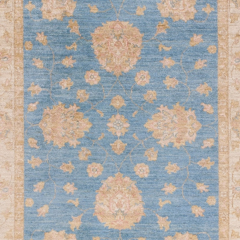 Tapis de couloir Tapis Ziegler - 394 x 124 cm - bleu