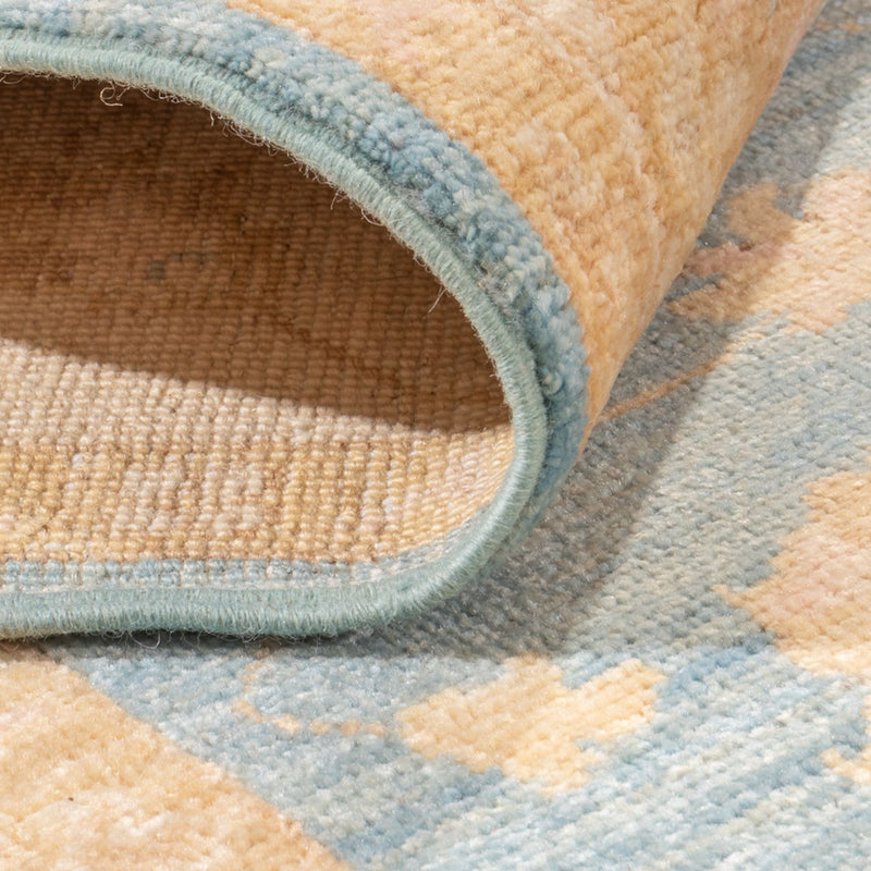Tapis de couloir Tapis Ziegler - 394 x 124 cm - bleu