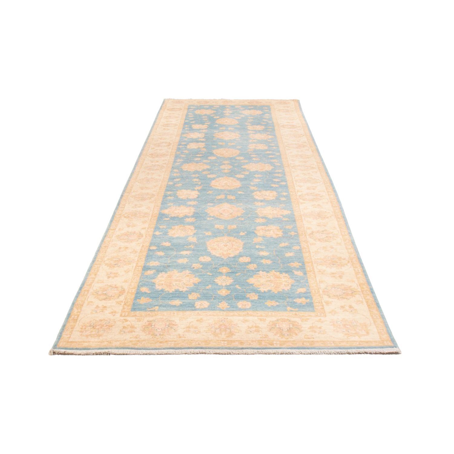 Tapis de couloir Tapis Ziegler - 394 x 124 cm - bleu