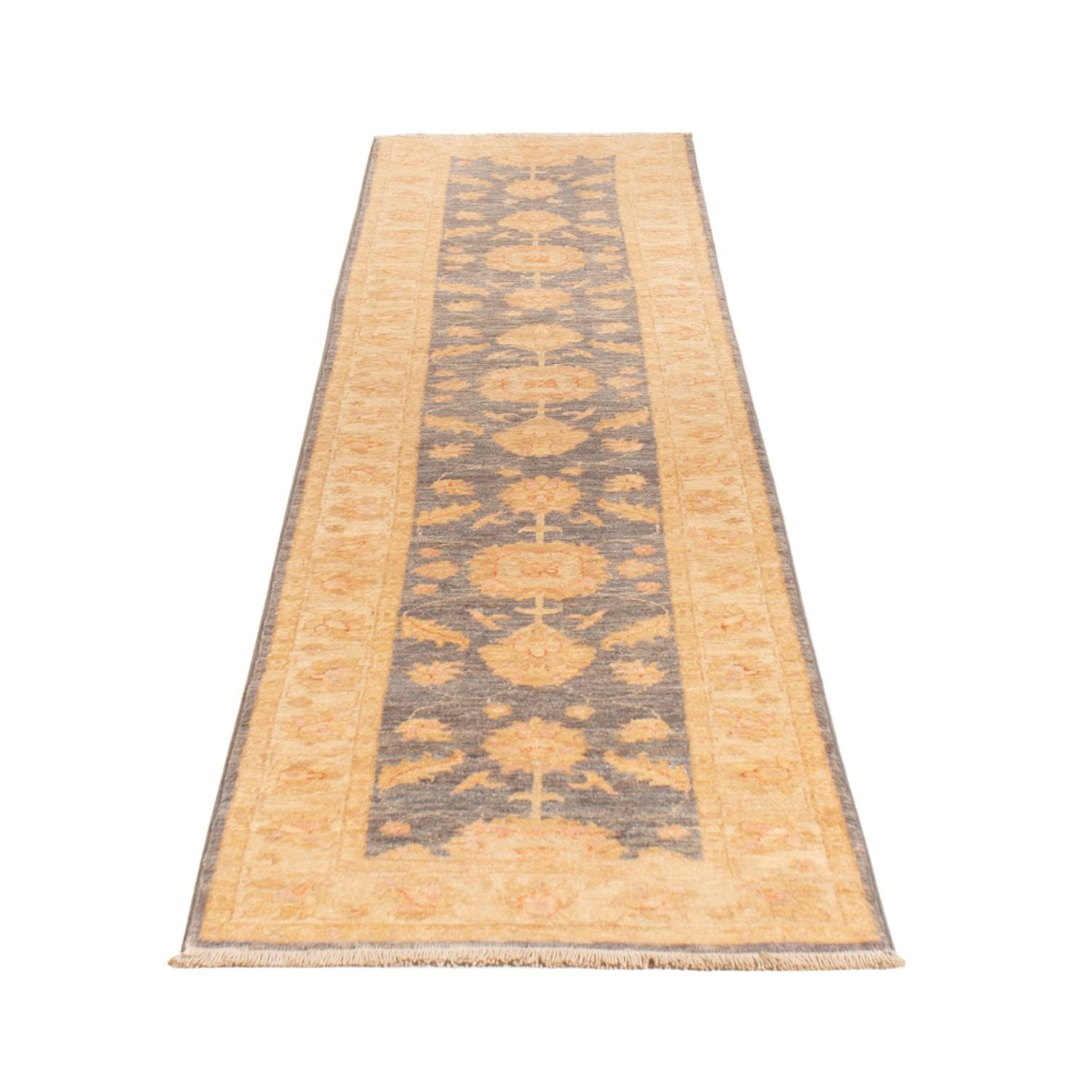 Tapis de couloir Tapis Ziegler - 295 x 61 cm - bleu pétrole