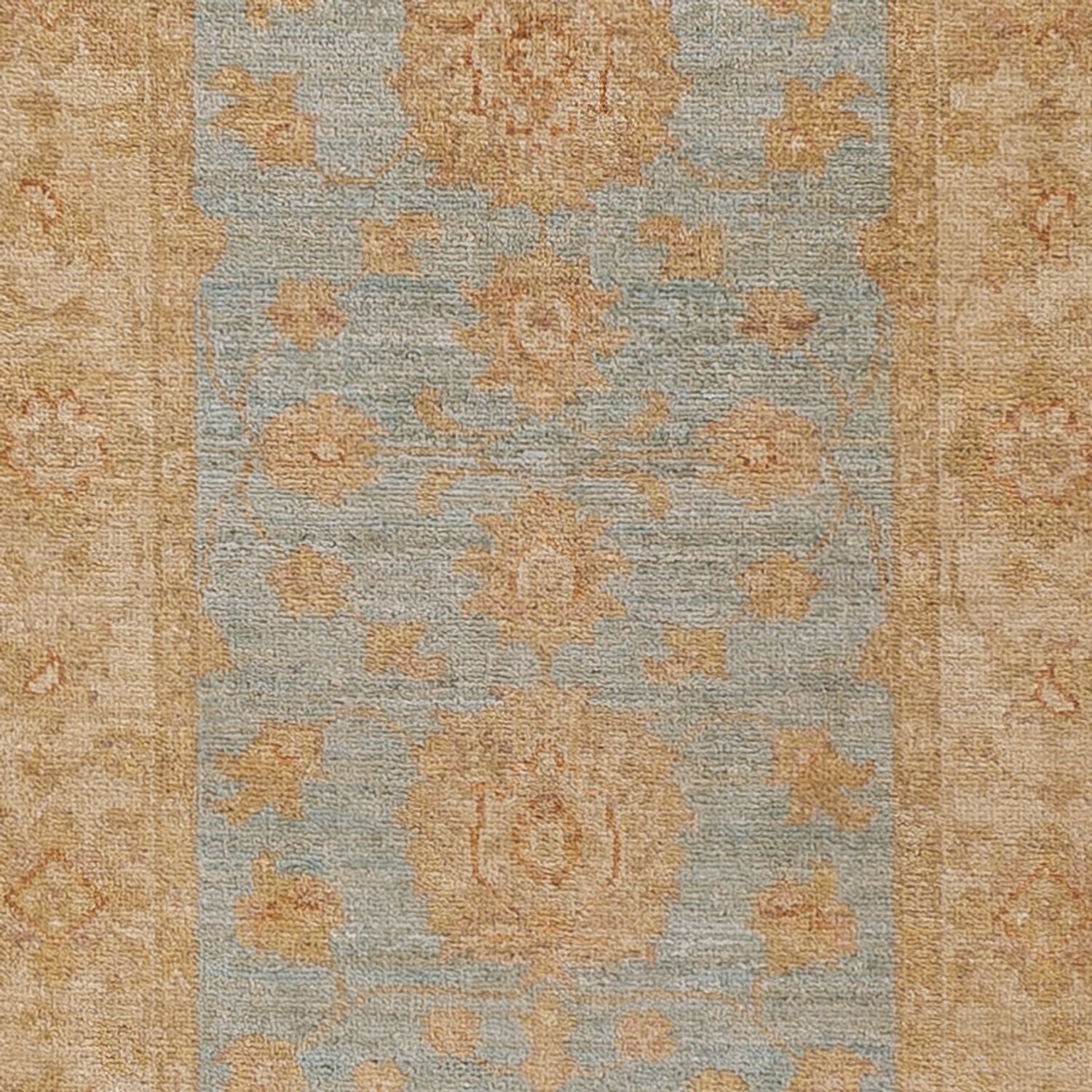 Tapis de couloir Tapis Ziegler - 248 x 61 cm - bleu clair