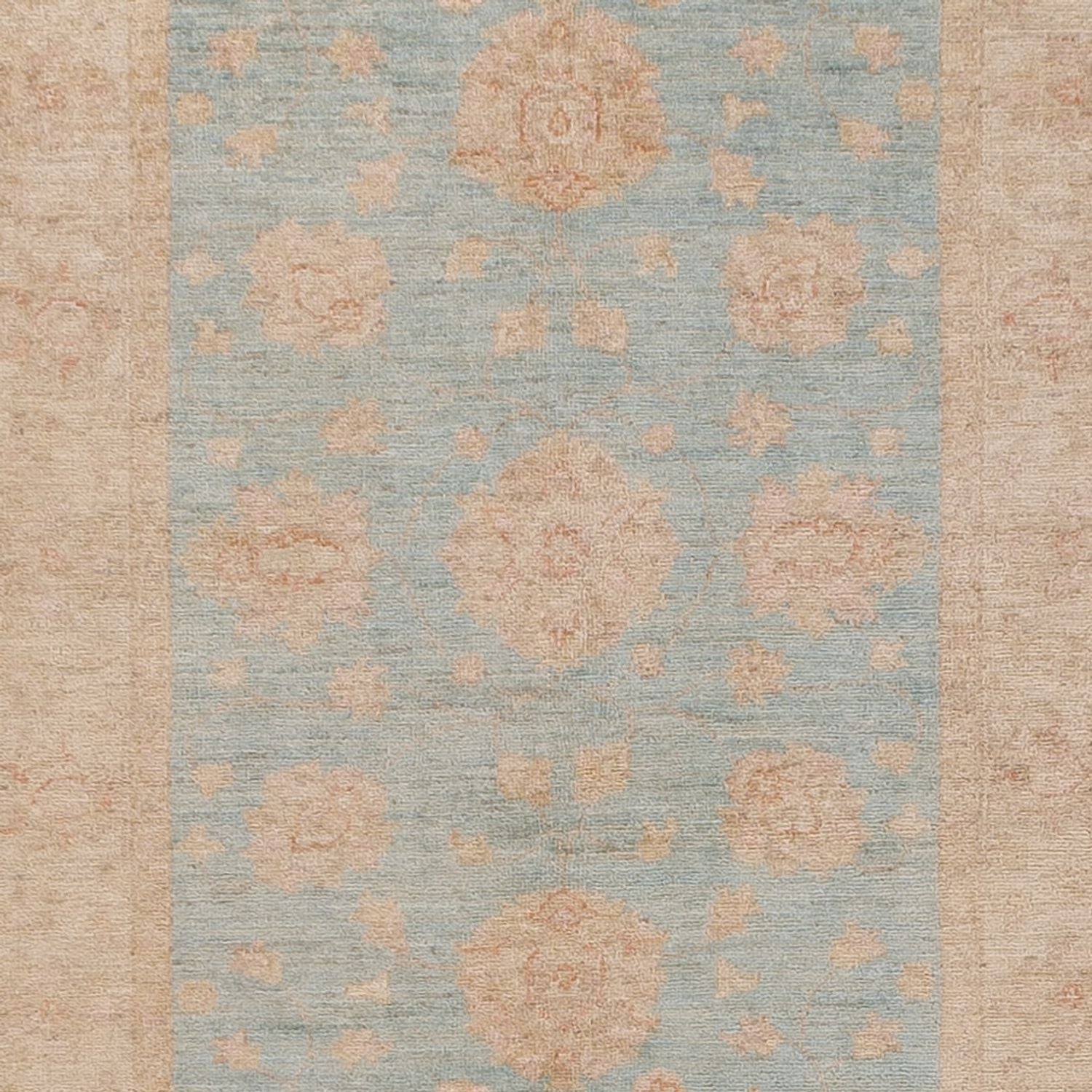 Tapis de couloir Tapis Ziegler - 390 x 103 cm - bleu clair