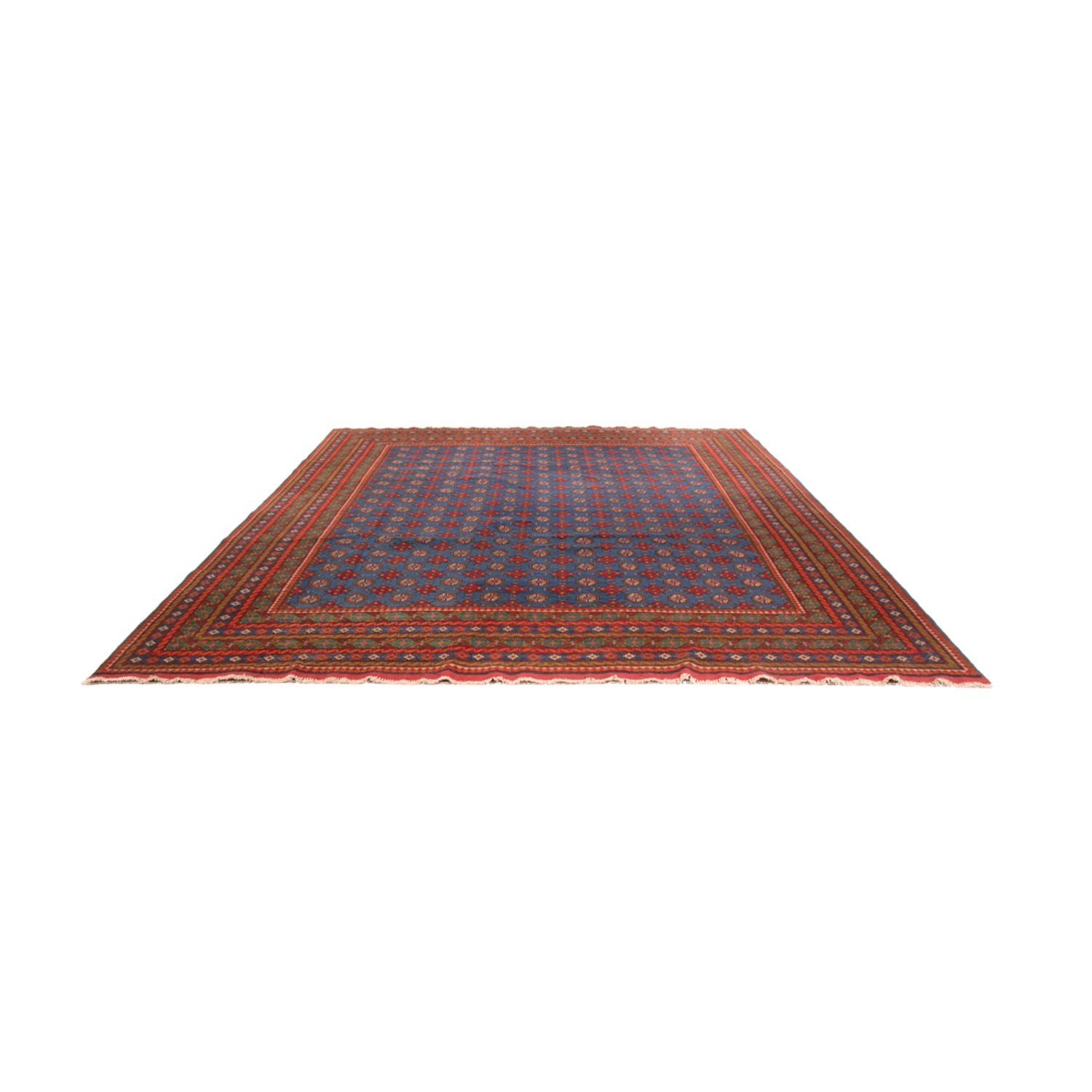 Tapis afghan - Filpa - 394 x 300 cm - bleu